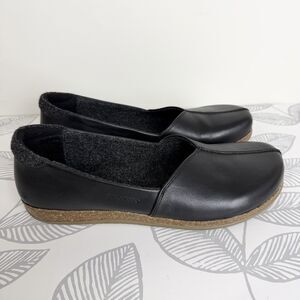 Stegmann Liesel Black Leather Mules Shoes Flats Women’s 10.5